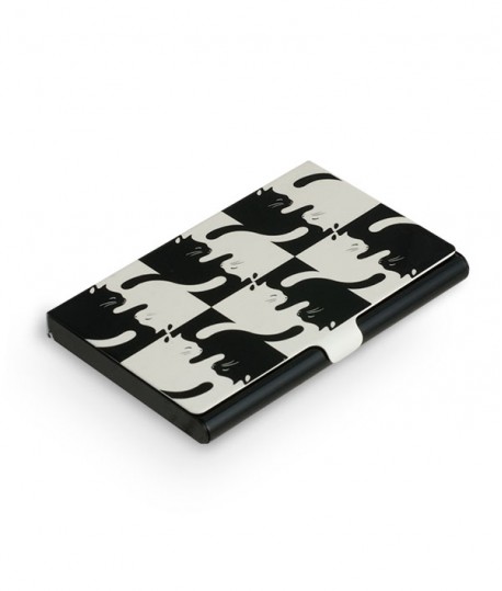 Business Card Holder - B&W Cats